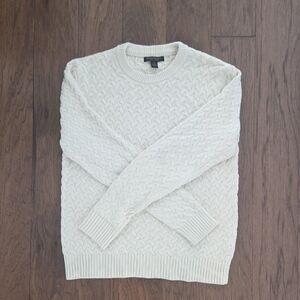 Banana Republic Men's Cream Cableknit Sweater